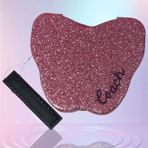 Coach Pink Glitter Butterfly Mirror NWT
